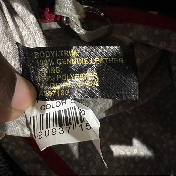 Ellen Degeneres Black Genuine Leather Hobo shoulder Bag Magnetic Snap Closure - Picture 10 of 10